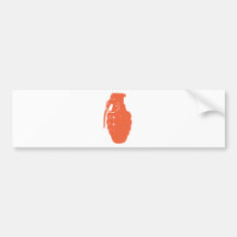 Grenade orange adhésif pour voiture