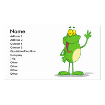 grenouille amicale de ondulation idiote de froggy cartes de visite professionnelles