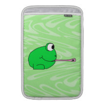 Grenouille attrapant une mouche poche macbook air