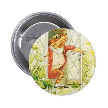 Grenouille, bouton de Jeremy Fisher, crèche Pin's Avec Agrafe