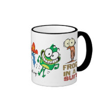 Grenouille dans une tasse de caractère de costume