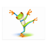 Grenouille d'arbre de danse carte postale