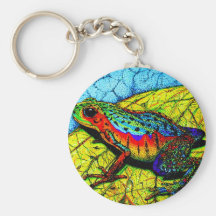 Grenouille d'arc-en-ciel porte-clé