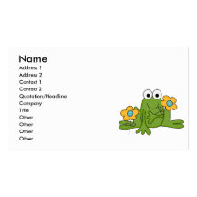 grenouille de froggy de fleur cartes de visite professionnelles