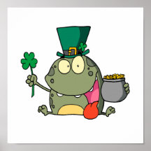 grenouille de froggy de jour de petit pâté de padd posters
