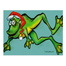 Grenouille de Noël Cartes Postales