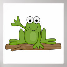 grenouille de ondulation de froggy posters