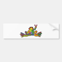Grenouille de paix autocollant pour voiture