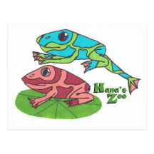 Grenouille de saut carte postale