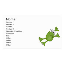 grenouille heureuse de saut cartes de visite professionnelles