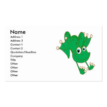 grenouille heureuse mignonne de bande dessinée de  cartes de visite professionnelles