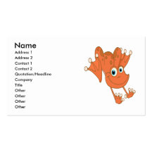 grenouille heureuse mignonne d'orange de houblonna cartes de visite professionnelles