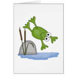 grenouille idiote de plongée carte de vœux