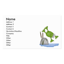 grenouille idiote de plongée cartes de visite personnelles