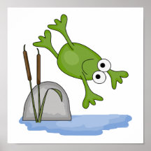 grenouille idiote de plongée posters