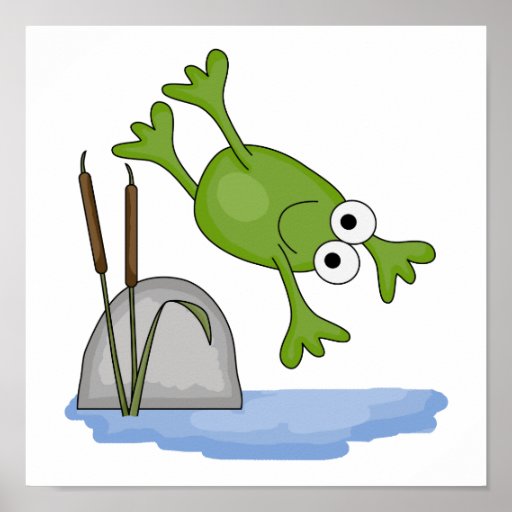 grenouille idiote de plongée posters