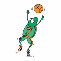 grenouille sautante de basket-ball découpage en acrylique