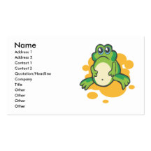 grenouille triste idiote de froggy de bande dessin carte de visite
