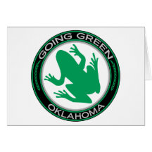 Grenouille verte allante de l'Oklahoma Cartes De Vœux