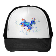 GRENOUILLES D'ARBRE BLEUES FOLLES CASQUETTES DE CAMIONNEUR