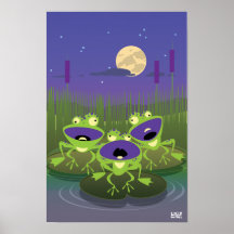 Grenouilles drôles poster