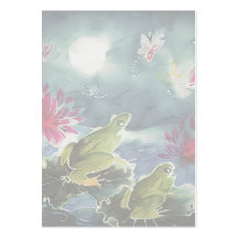 Grenouilles et fleurs cartes de visite professionnelles
