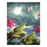Grenouilles et fleurs invitation