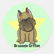 Griffon cultivé par étoile de Kawaii Bruxelles Autocollants