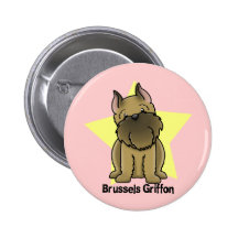 Griffon cultivé par étoile de Kawaii Bruxelles Badges