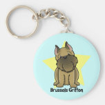 Griffon cultivé par étoile de Kawaii Bruxelles Porte-clé