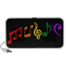 Griffonnage de musique haut-parleur ordinateur portable