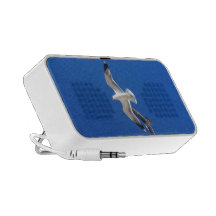 Griffonnage de vol de mouette haut-parleur mobile