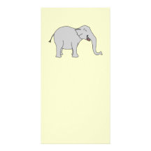 Grijze het Lachen Olifant. Beeldverhaal Gepersonaliseerde Fotokaarten