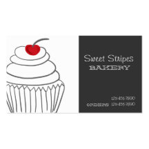Grijze mod.- douane cupcake visitekaartjes