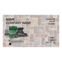 gril combiné de BBQ de fumeur Cartes De Visite Professionnelles