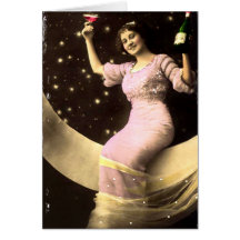 Grillage de vous de la lune carte de vœux