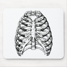Gris de cage thoracique tapis de souris