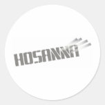 Gris de hosanna autocollant rond