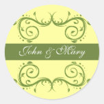 Groen bloei de Stickers van het Monogram