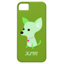Groen Monogram Chihuahua iPhone 5 Covers