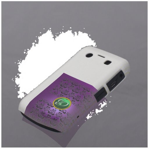 Groen van het MONOGRAM van de GEM van het DAMAST p Blackberry Bold Case