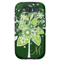 Groene Abstracte Boom met Monogram casemate hoesje