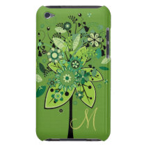 Groene Abstracte Boom met Monogram casemate hoesje
