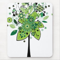 Groene Abstracte Boom muismatten