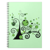 Groene Abstracte Boom notitieboekjes