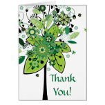 Groene Abstracte Boom Wenskaart