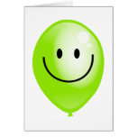 Groene Ballon Smilie Kaart