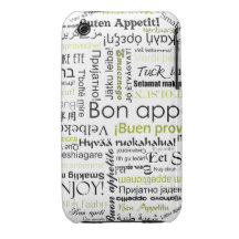 Groene Bon appetit in andere talen iPhone 3 Case