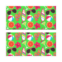 Groene de Bal van het Strand van de Zonnebril van  Canvas Print