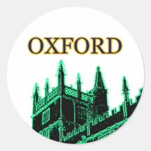 Groene de Spiralen van de Bouw van Oxford Engeland Sticker